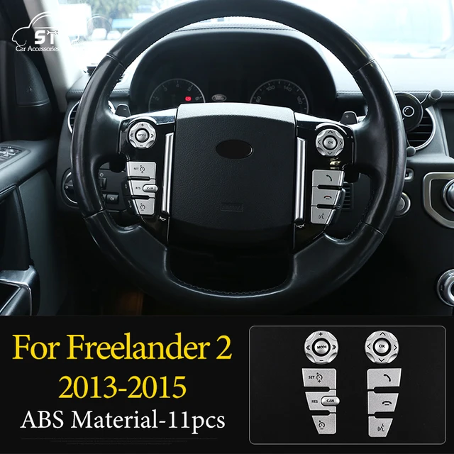 Car Steering Wheel,AC Vent Outlet Knob,Door Handle,Cover Trim,ABS Chrome,For LandRover Freelander 2 2007-2015 Interior Accessory 12