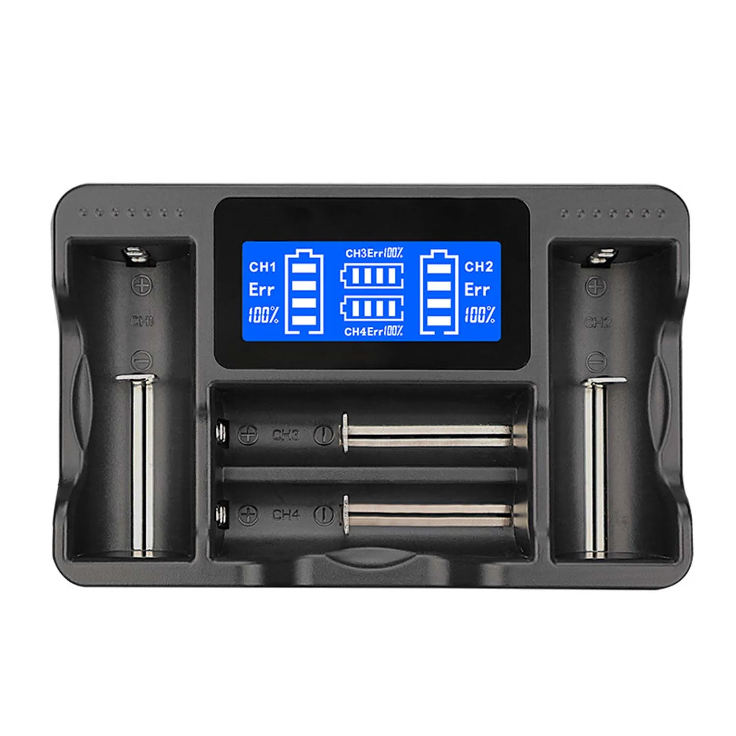 RCR123 Chargeur de Batterie Rechargeable Ni-MH Li-ION 18650 Rechargeable ICR//IMR//INR pour 4 pi/èces 26650 22650 18650 18490 18350 17670 17500 16340 14500 10440 Ni-MH AA-AAA AAAA C