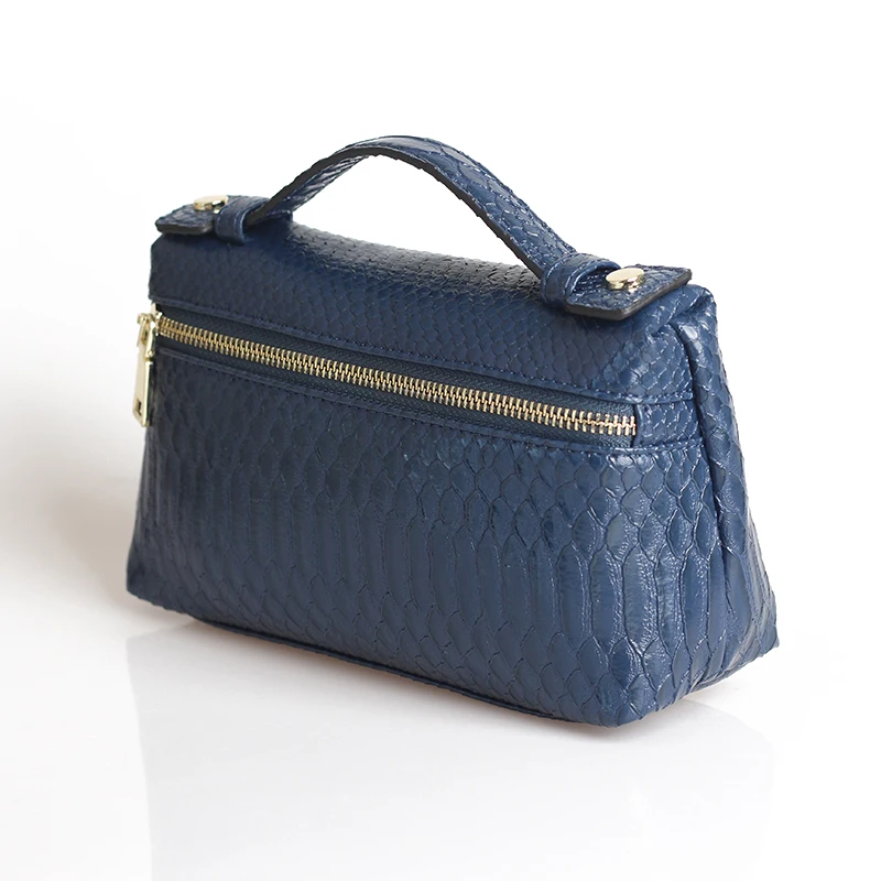 XMESSUN, новинка, модная кожаная сумка с узором питона, большая сумка-клатч из коровьей кожи, дизайнерская сумочка, сумочка, модная сумка - Цвет: Snake Blue (L)