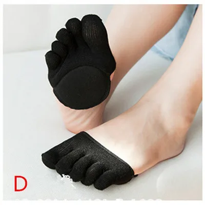 Socks Women Socks Invisible Female Summer Cotton High-heeled Short Half Palm Shallow Port On-slip Open Toe Socks
