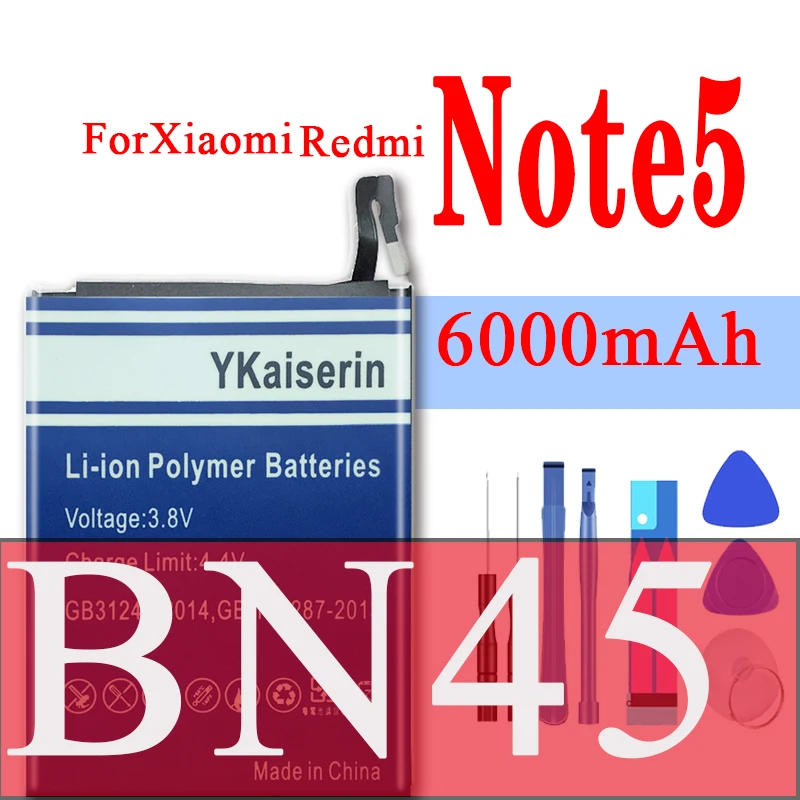 Аккумулятор BN45 для Xiaomi Hongmi Redmi Note 4 4X 5 5A6A 7 8 8T Plus K20 6 Pro MI 5C 5X A2 Lite 5S 9T | Мобильные