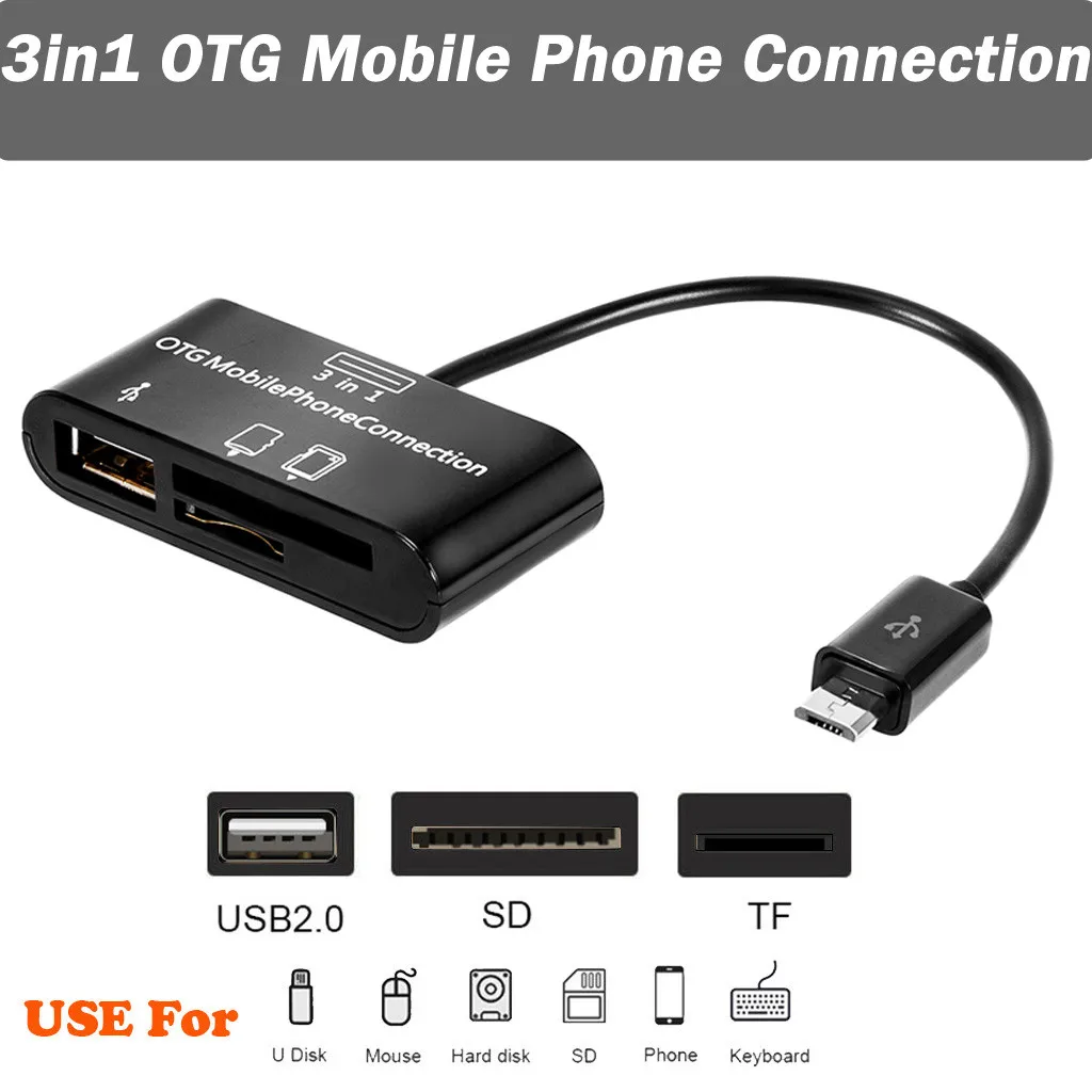 Ouhaobin Usb 2,0 концентратор Скорость 3 порта USB разветвитель USB 3,1 type-C адаптер для ПК компьютер с для SD/MicroSD карт ридер