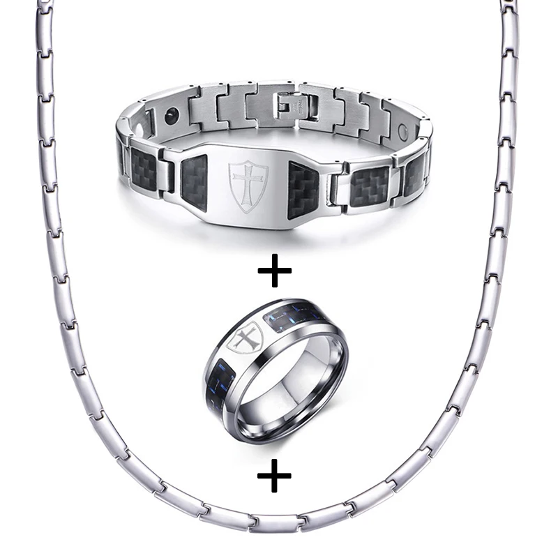 WENDYFO New Fashion Stainless Steel Cross Rings For Men Hip Hop Punk Silver Color Christ Finger Health Religious Jewelry | Украшения и
