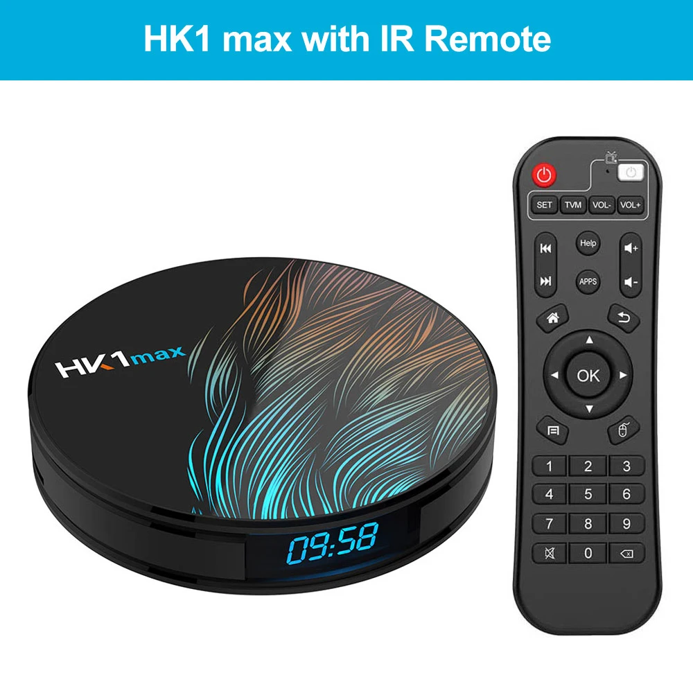 HK1max Смарт ТВ приставка Android 9,0 ТВ приставка RK3328 Четырехъядерный 4 ГБ 32 ГБ/64 ГБ UHD VP9 H.265 2,4G/5G WiFi BT4.0 4K медиаплеер
