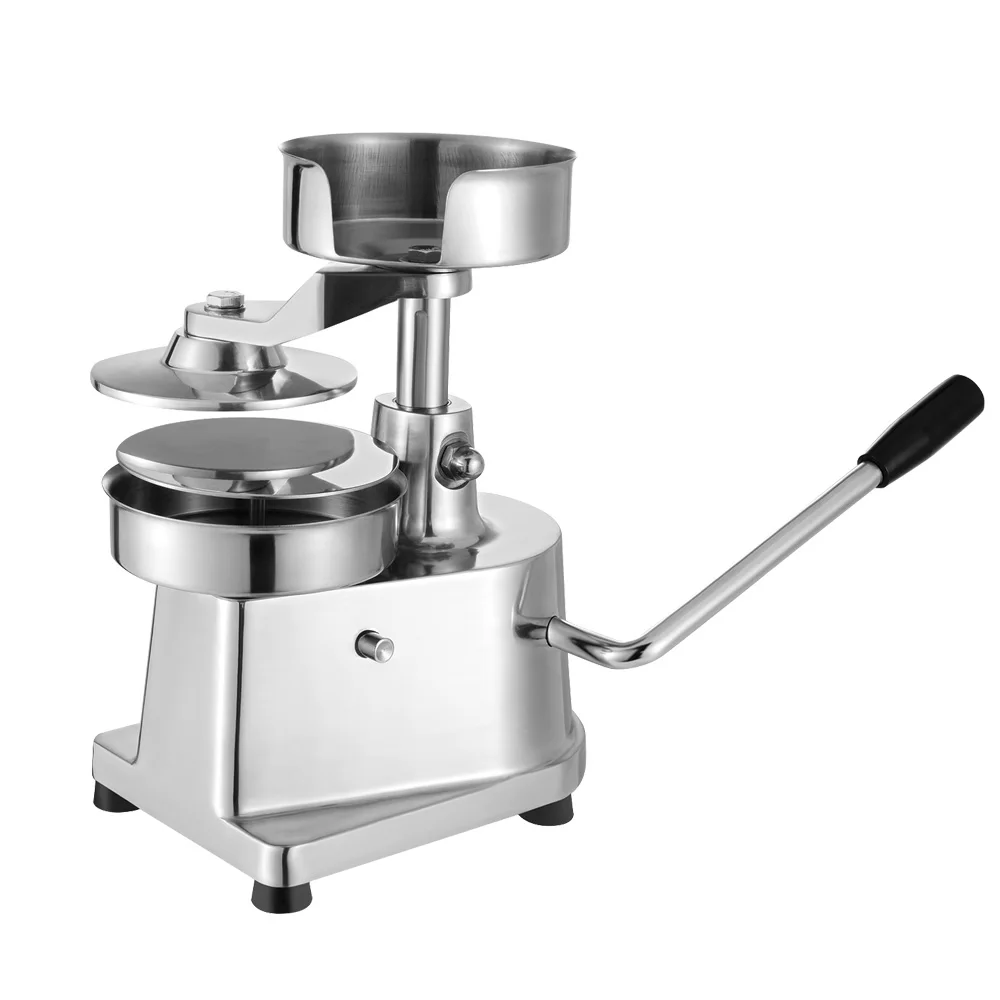 

Stainless Steel Manual Hamburger Meat Press Machine Aluminum Alloy Hamburger Patty Maker 130mm Diameter