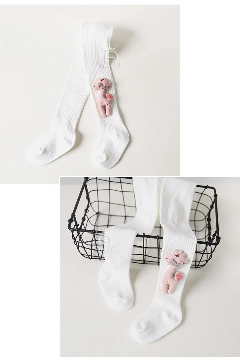 Kacakid для детей с рисунками из мультфильмов для девочек палевый кукла Колготки», детские колготки, осенние носки для новорожденных милые детские Колготки Детские Модные хлопковые брюки для девочек