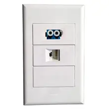 Настенная пластина с LC+ RJ45 портами волоконно-оптическая Keystone Ethernet Keystone для кабельной системы услуги интегрированная проводка Работает