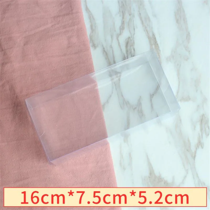 16x7.5x5.2cm 2 шт./лот, новая Прозрачная ПВХ коробка, Большая пластиковая универсальная упаковка, квадратная Подарочная коробка, прозрачная коробка, вечерние сувениры, герметичный ящик для хранения из ПВХ - Цвет: 16x7.5x5.2cm