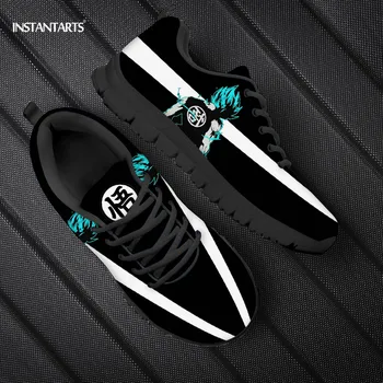 

INSTANTART Mens Sneakers Anime Design Super Saiyan Z Boys Casual Shoes Street Outdoor Foorwear Summer Lace Up Sneaker Male Men