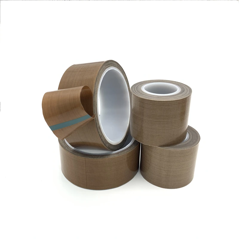 10 13 15 20 25 30 35 40 50 mm x 0.13mm PTFE 접착 천, 절연 진공 밀봉 기계, 고온 내성 PTFE 테이프