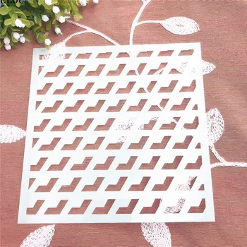 

15*15 Irregular Angle scrapbook stencils spray plastic mold shield DIY cake hollow Embellishment printing lace ruler Christmas