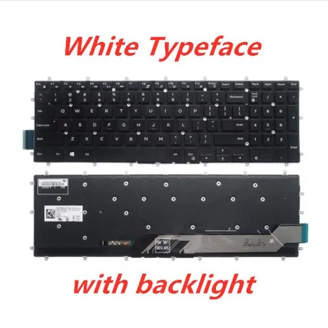 Ноутбук английская клавиатура для ноутбука Dell 15 7566 5567 7567 5665 15-7000 G3-3579 3779 G5-5587 Тетрадь замена Раскладка клавиатуры - Цвет: same as picture