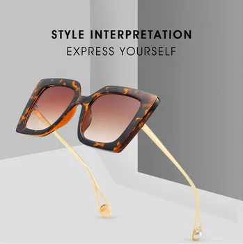 

2020 Classic Square Cat Eye Sunglasses Women Vintage Oversized Gradient Sun Glasses Shades Female Luxury Designer UV400 Sunglass