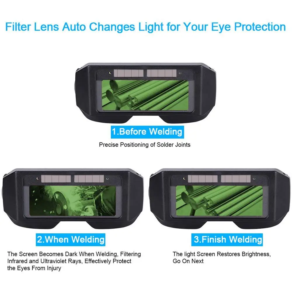 Шлем сварочный с автоматическим затемнением и фильтром на солнечной
