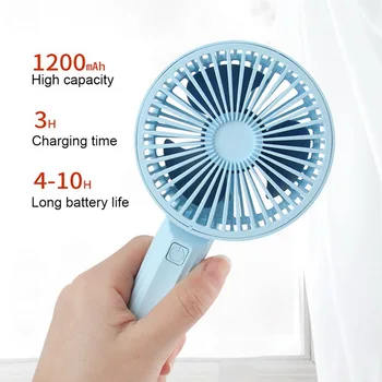 

USB charge Hand Fan Foldable Handheld Mini Fan Cooler 3 Speed Adjustable Cooling Fan for Outdoor Travel USB Rechargeable