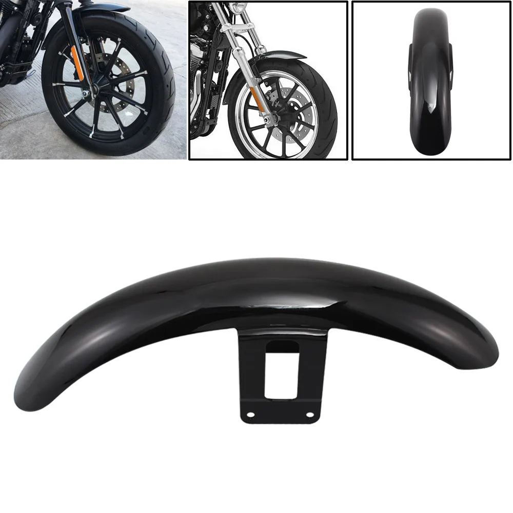 Мотоциклетный глянцевый черный Переднее Крыло для Harley Sportsters XL883 XL1200 N R L X48 72| |