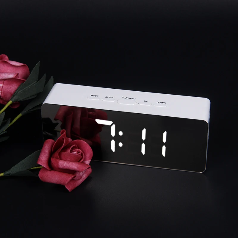 JULY'S SONG Digital Mirror Despertador LED Alarm Clock Thermometer Clock Electronic Table Clock Mul