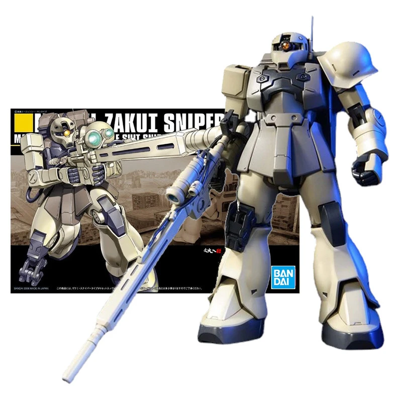 Bandai Genuine Gundam Model Kit Anime Figure Hguc Zaku I Sniper Type Collection Gunpla Anime Action Figure Toys For Children Action Figures Aliexpress