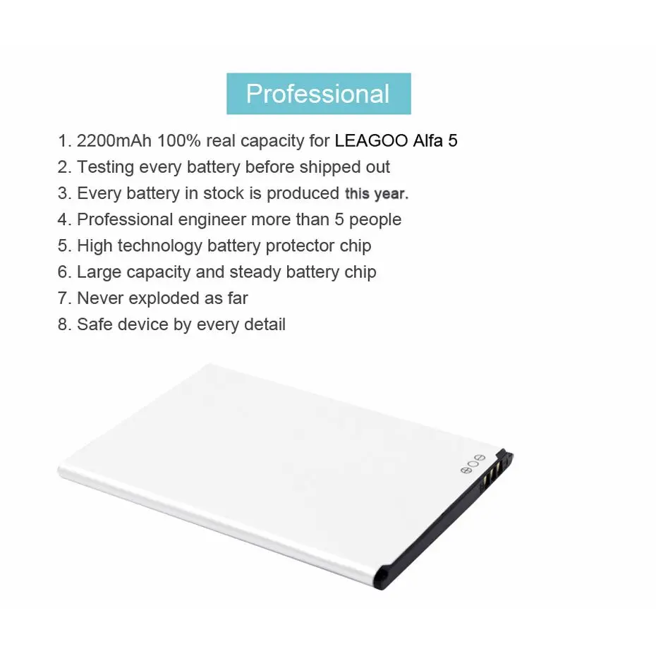 PINZHENG 2200mAh BT-501 Mobile Phone Battery For LEAGOO Alfa 5 BT-501 Real Capacity High Quality Replacement Bateria