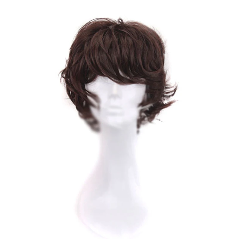only wig with cap Банго бродячие собаки Осаму дадзай косплей костюм Тренч аниме для мужчин взрослых Хэллоуин Рождественский костюм куртка жилет брюки жилет - Цвет: only wig with cap