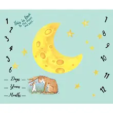 Фон для детской фотосъемки тканевый детский креативный фон для фотосъемки с месяцем тканевый многофункциональный уход одеяло не выцветает