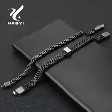 Лидер продаж! Модное популярное в стиле панк Рок Нержавеющая сталь браслеты мужские браслеты на запястье Кнопка Браслеты