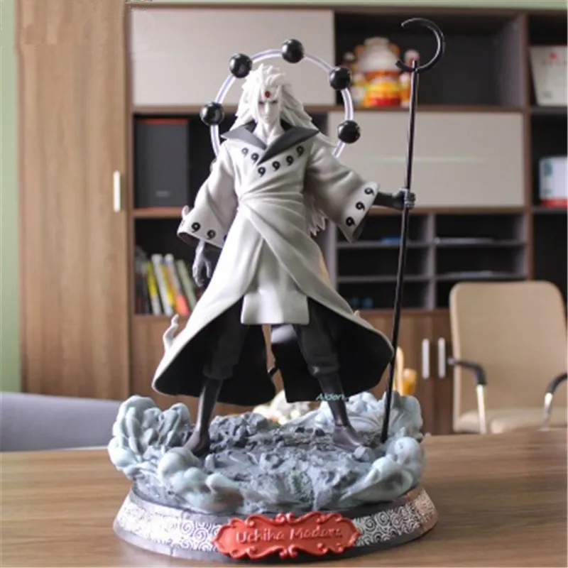 1" Статуя Наруто Akatsuki бюст Учиха Мадара Ootutuki хагоромо полная длина портретное Искусство ремесло GK Действие Модель игрушки коробка 40 см Z2598