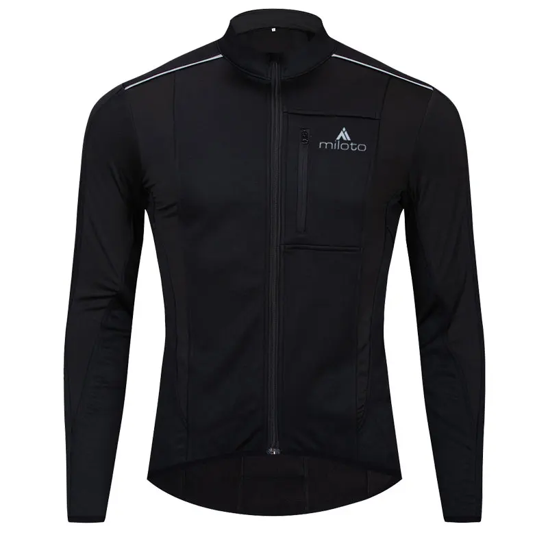 Black Cycling Jacket Ветрозащита спортивная зимняя велосипедная куртка Мужская MTB велосипедная термокуртка Мужская зимняя спортивная куртка водонепроницаемая ветровка для бега - Цвет: Black Cycling Jacket