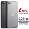 0.26mm Ultra mince housse complète pour Iphone SE 2 2022 11 Pro XS Max XR X Transparent mat étui rigide pour Iphone 7 8 6S 6plus S ► Photo 1/6