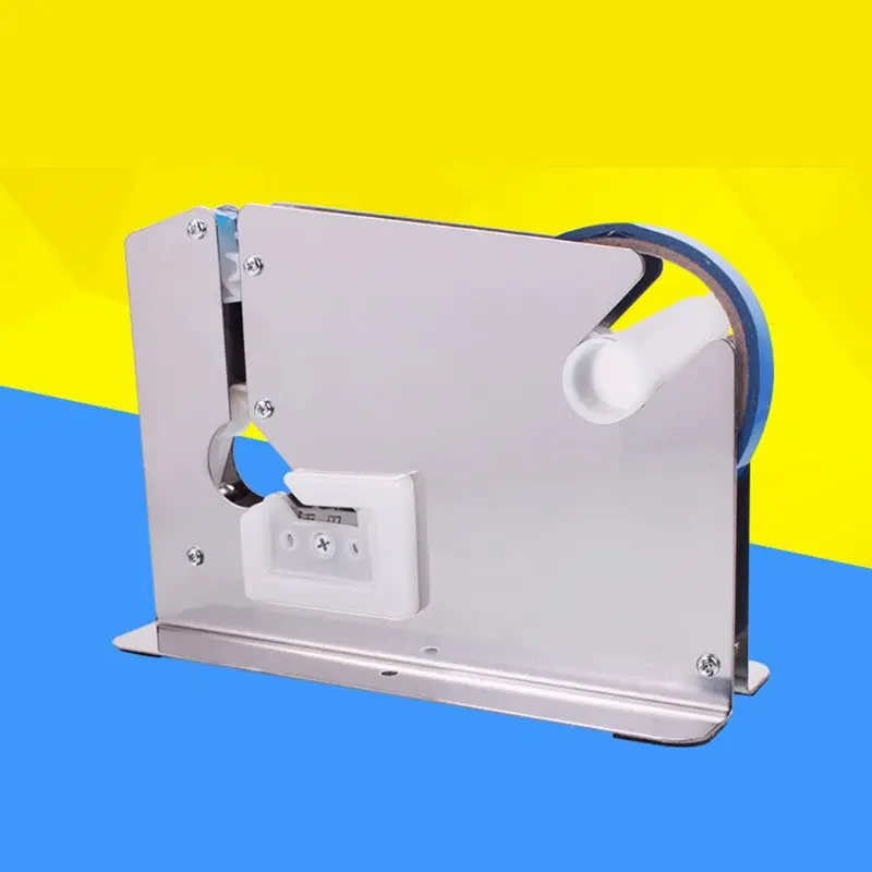 Stainless Steel Supermarket Bag Sealing Machine Food Packaging Fruit Shop Packer Portable Tape Cutter Dispenser |