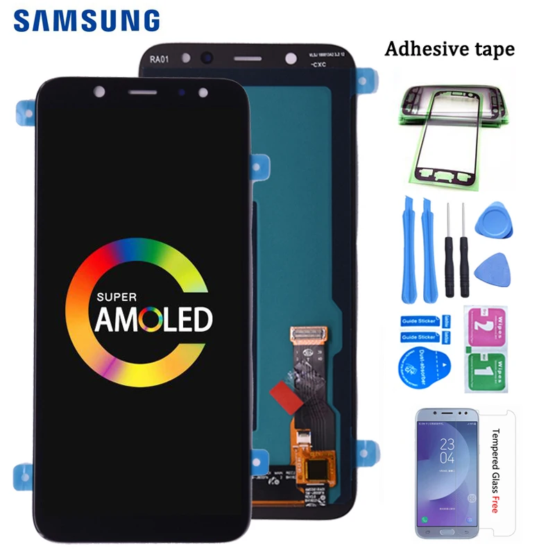 Оригинальный супер AMOLED для SAMSUNG Galaxy A6 2018 A600 A600F A600FN ЖК-дисплей с кодирующий