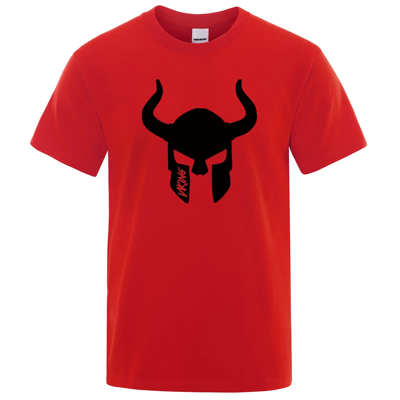 Забавные топы Odin Vikings face, футболка для фитнеса, брендовая одежда, Homme, летняя Хлопковая мужская футболка, модная уличная одежда, мужская футболка - Цвет: red 6