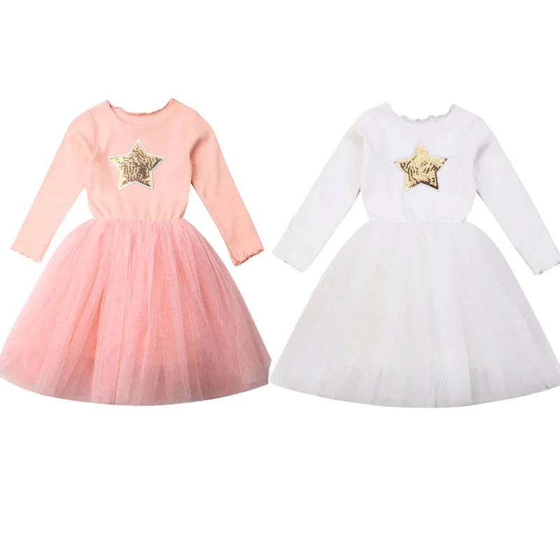 

2-7Y Infant Baby Kids Girl Dress Knit Lace Party Tutu Dress Pageant Wedding Birthday Princess Christening