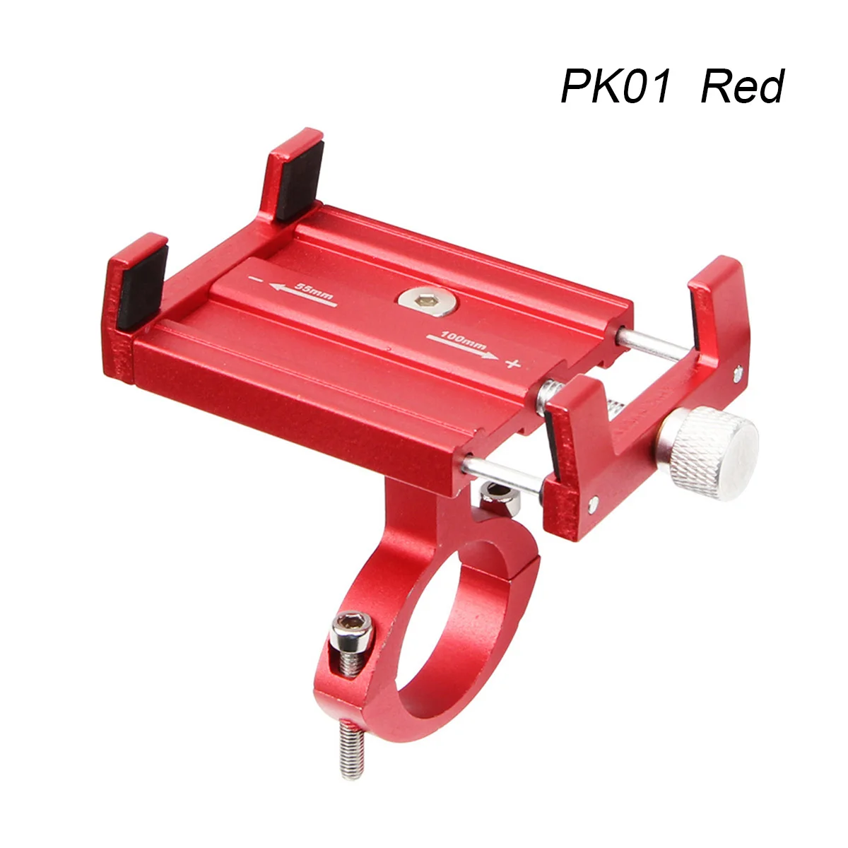 Red PK01 Алюминиевый сплав 360 ° 180 ° Вращение держатель велосипеда мотоцикл велосипедный удлинитель руля для Мобильный телефон gps крепление - Цвет: Red PK01