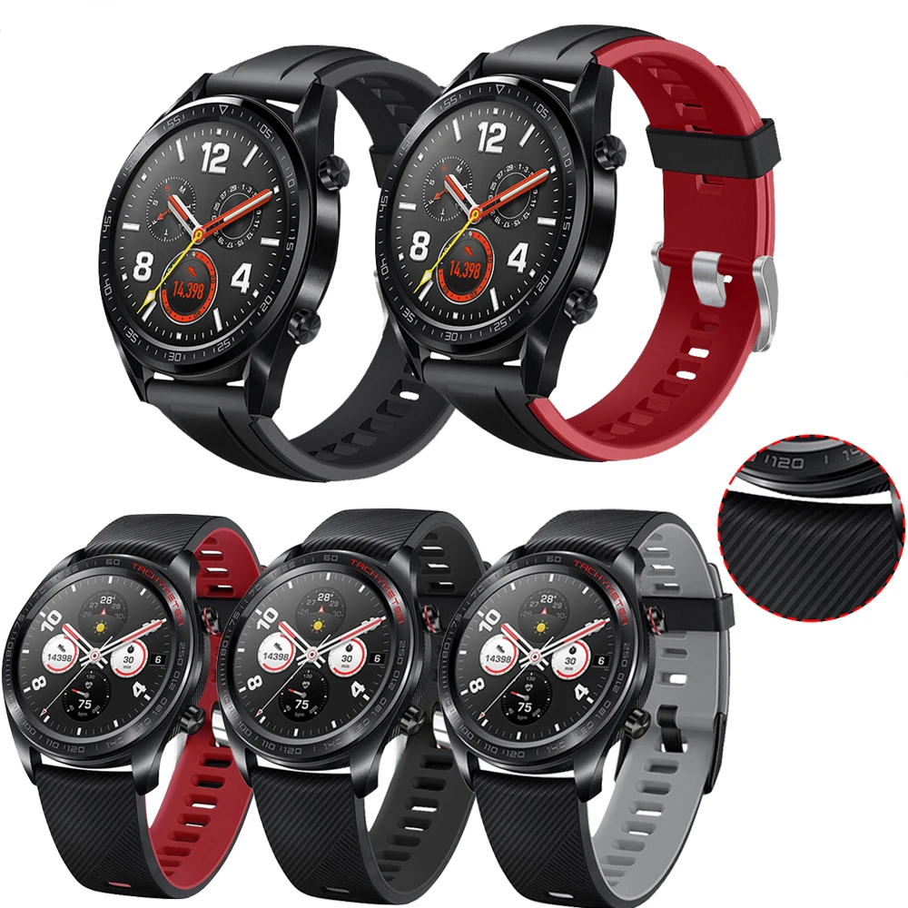 Силиконовый ремешок для HUAWEI watch GT 2 46 мм/GT Active 46 мм HONOR Magic Ремешок Браслет GT2 Smartwatch ремешок для часов 22 мм
