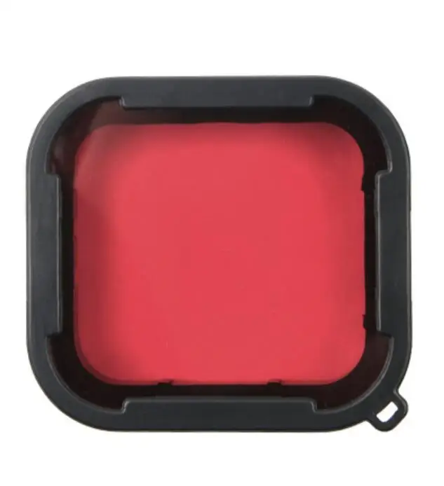 Водонепроницаемый Чехол, красный, розовый, фиолетовый, фильтр для дайвинга, линзы для подводного погружения, линзы для Go pro, Gopro Hero 5, 6, 7, черные аксессуары - Цвет: Красный цвет
