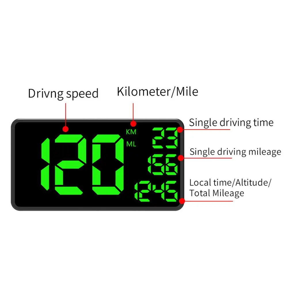 Gps головой вверх дисплей Скорость ometer более Скорость Предупреждение для грузовых автомобилей мотоциклы