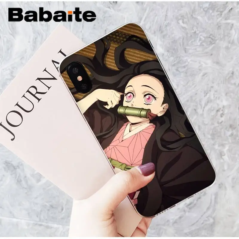 Babaite Kamado Nezuko Kimetsu No Yaiba мягкий черный чехол для телефона для iPhone 8 7 6 6S Plus X XS MAX 5 5S SE XR 11 11pro 11promax - Цвет: A6
