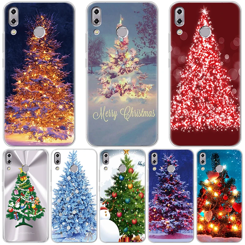 

TPU Coque For Asus Zenfone 3 4 5 Selfie Max Pro Plus (M1) Zoom Live L1 ZS630KL ZC520TL ZC553KL ZD553KL Merry Christmas Tree Case