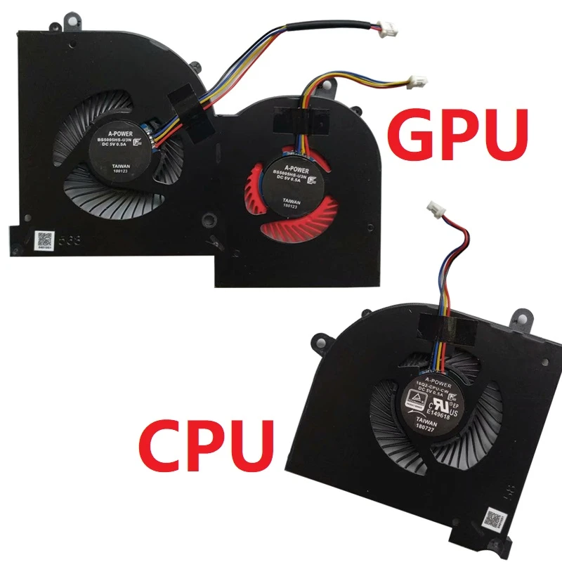 NEW cooling fan FOR MSI GS65 MS-16Q2 16Q2-CPU-CW 16Q2-GPU-CW CPU GPU BS5005HS-U3N laptop wrap