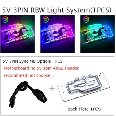 bykski 水GPU ブロック Msi trio 3080/3090 Bykski N-MS3090TRIO-TC-V2 GPU backboard GPU Block MSI RTX