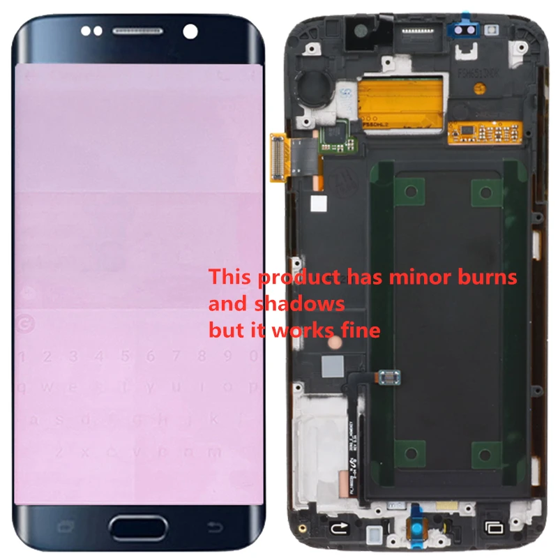 Для samsung Galaxy S6 Edge G925F ЖК-дисплей кодирующий преобразователь сенсорного экрана в сборе Super Amoled горящий экран shdaow