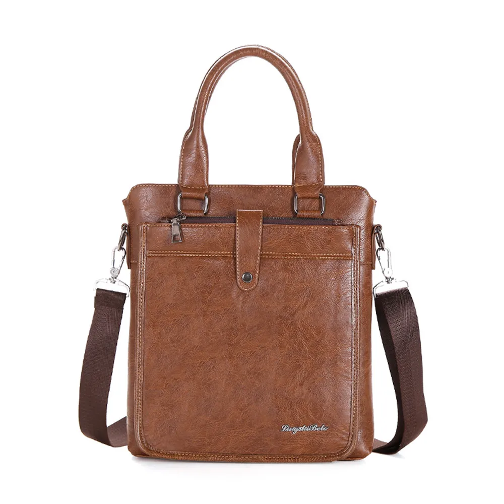 

Wholesale Men's Shoulder Bag Multi-Compartment Storage Deconstructable Strap MEN'S Bag Business 9-Inch Laptop Bag