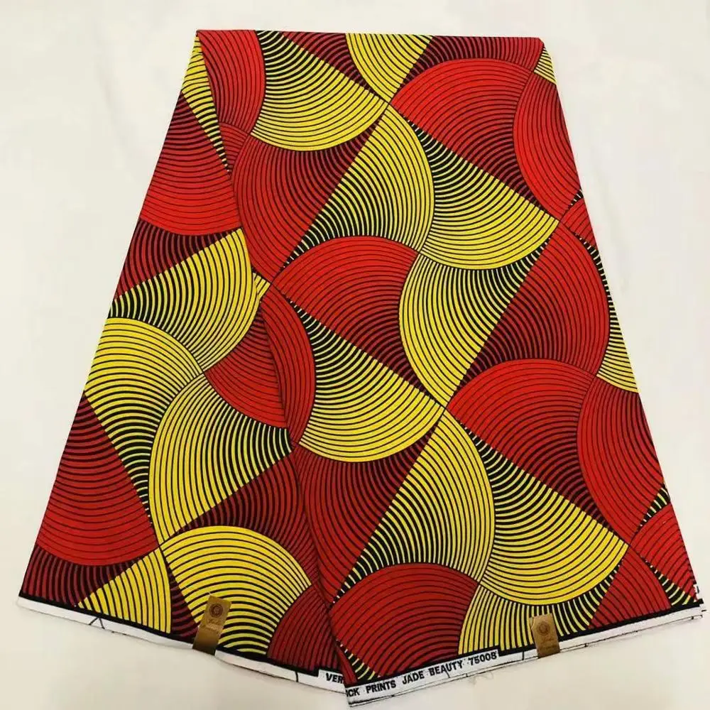 ESEWING Высококачественная африканская вощеная ткань принтом хлопок Анкара швейный материал для платья Анкара восковая Ткань 6 ярдов 06