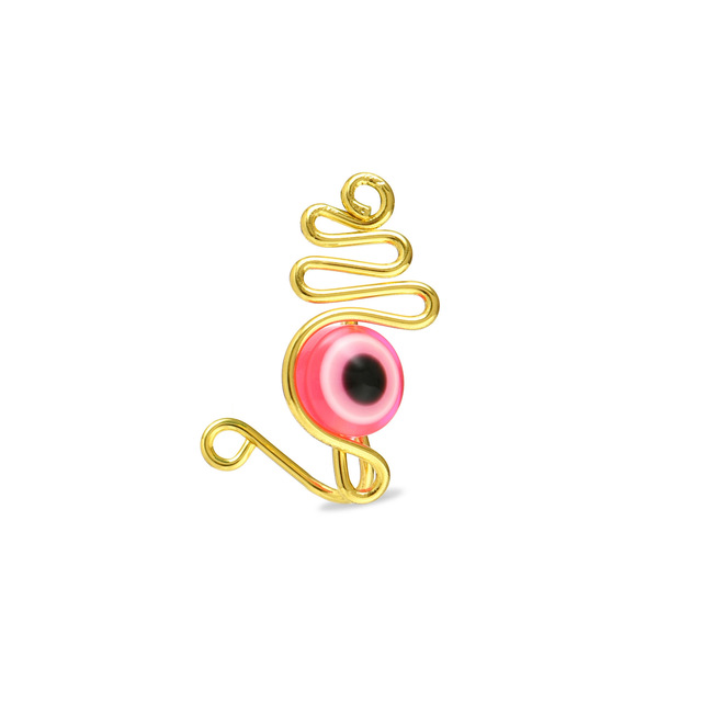 Fake Piercing Clip Nose Ring Cuff Body Jewelry for Women 2021 New Trend Red Blue Evil Eye Spiral Fake Nose Rings Ear Clip