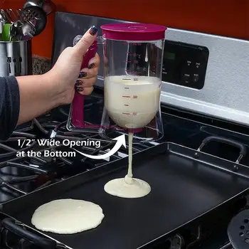 

900ml Cupcake Pancake Cake Cream Dispenser Cake Mix Essentials Cooking Maker cup Tools Funnel Measuring Jug Baking H8L1