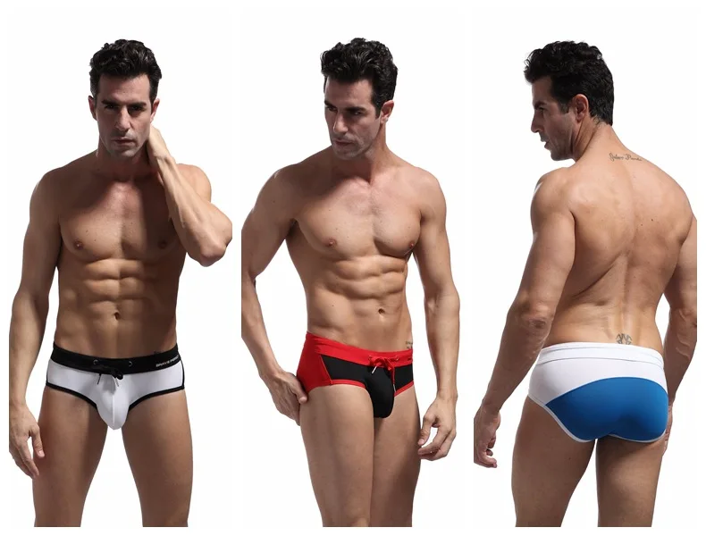 

-Brave Person MEN'S Swimming Trunks Mixed Colors Triangular Swimming Trunks