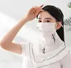 Summer sunblock mask female thin breathable summer uV-proof mouth and neck big face mask sunshade full face veil 1