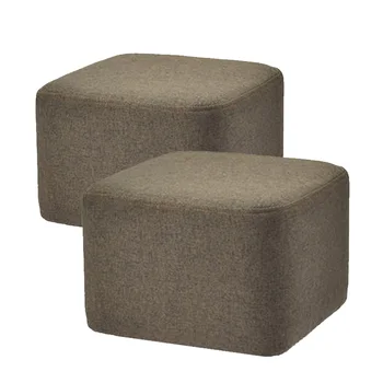 

Set of 2 Pieces Square Wooden Bar Stool Cushion Cover Slipcover, Cotton Linen, Super Breathable Footstool Cover, for Home Decor