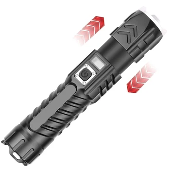 

New Xhp100 Powerful XHP LED Tactical Flashlight Torch Xhp90 Flashlight Usb Rechargeable Flash Light by 18650 26650 Battery